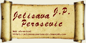 Jelisava Perošević vizit kartica